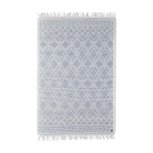 Handgeweven tapijt in etnisch design 190×290 cm blauw Colored Macrame Handgeweven tapijt in etnisch design 190×290 cm blauw Colored Macrame