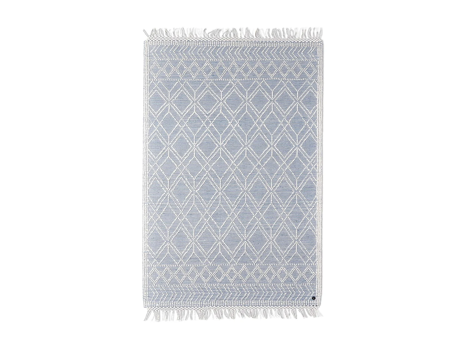 Handgeweven tapijt in etnisch design 190x290 cm blauw Colored Macrame