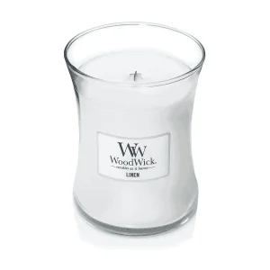 Geurkaars zandloper, Linen, wit 275 gr Geurkaars zandloper, Linen, wit 275 gr