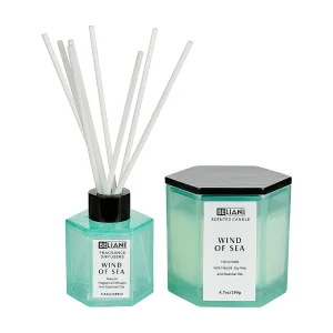 Geurkaars met geurstokjes CLASSY TINT Soja wax Frisse geurnoten Geurkaars met geurstokjes CLASSY TINT Soja wax Frisse geurnoten