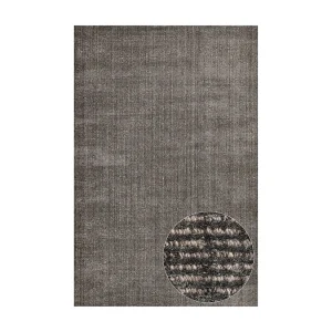 Gestreepte UNI-tapijt van viscose en wol 70×140 cm antraciet Venus Gestreepte UNI-tapijt van viscose en wol 70×140 cm antraciet Venus