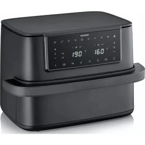 Heteluchtfriteuse Severin FR2490 9L 2600W zwart, dubbele zone Max Flex, touchscreen, 10 programma’s, gezond koken zonder olie