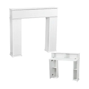 Haardconsole 107 x 18 x 100 cm, decoratieve opbergkast met opbergruimte Haardconsole 107 x 18 x 100 cm, decoratieve opbergkast met opbergruimte