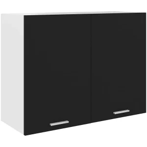Bovenkast Lyon 80x31x60 cm bewerkt hout zwart Bovenkast Lyon 80x31x60 cm bewerkt hout zwart