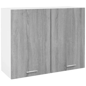 Bovenkast Lyon 80x31x60 cm bewerkt hout grijs sonoma eikenkleurig Bovenkast Lyon 80x31x60 cm bewerkt hout grijs sonoma eikenkleurig