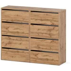 Grote Schoenenkast 120x36x100 cm Wotan Eik 20 paar – Hoog Opbergrek voor de Hal Grote Schoenenkast 120x36x100 cm Wotan Eik 20 paar – Hoog Opbergrek voor de Hal