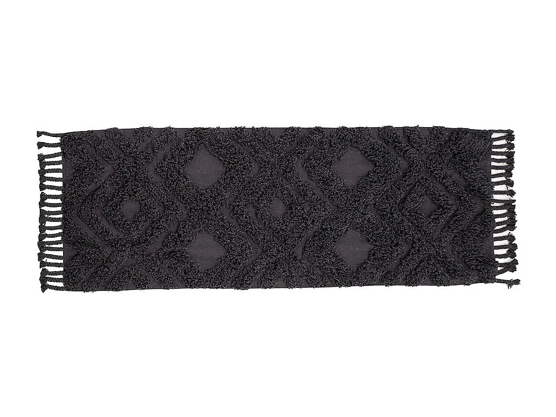Hilma loper 200x70cm donkergrijs.
