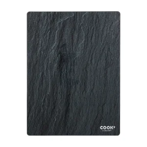 Glazen Snijplank "Slate" 40cm Zwart Rechthoekig Ontwerp