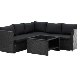 Haiti loungeset 4 delen zwart. Haiti loungeset 4 delen zwart.