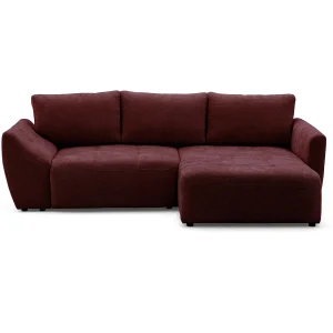 Hoekbank NICE L rechts met slaapfunctie 137×204 chenille bordeaux Hoekbank NICE L rechts met slaapfunctie 137×204 chenille bordeaux