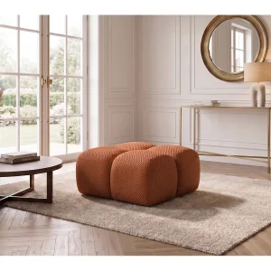 Hocker, poef, gestructureerde premiumstof Sonic, Koper, Averro Hocker, poef, gestructureerde premiumstof Sonic, Koper, Averro