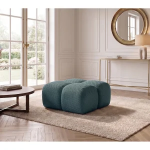 Hocker, poef, gestructureerde premiumstof Sonic, Azuurblauw, Averro Hocker, poef, gestructureerde premiumstof Sonic, Azuurblauw, Averro