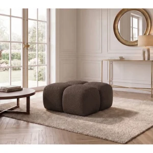 Hocker, poef, gestructureerde premiumstof Sonic, Bruin, Averro Hocker, poef, gestructureerde premiumstof Sonic, Bruin, Averro