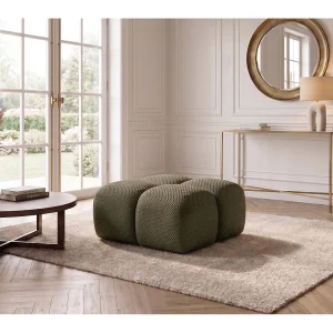 Hocker, poef, gestructureerde premiumstof Sonic, Groen, Averro Hocker, poef, gestructureerde premiumstof Sonic, Groen, Averro
