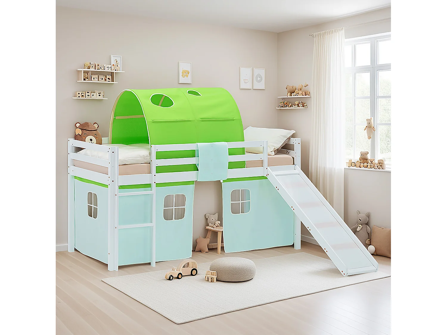 Halfhoogslaper voor Kinderen 90x200 cm Wit