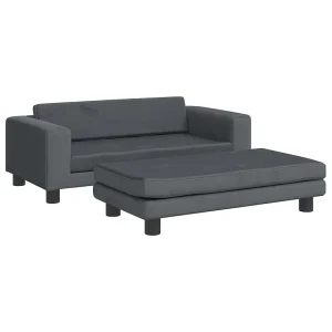 Grace Hondenmand met verlengstuk 100x50x30 cm fluweel donkergrijs Grace Hondenmand met verlengstuk 100x50x30 cm fluweel donkergrijs
