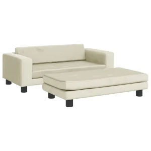 Grace  Hondenmand met verlengstuk 100x50x30 cm fluweel crèmekleurig