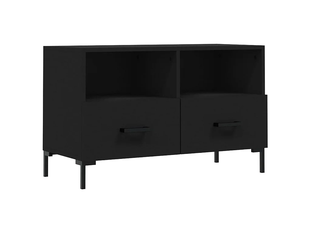 Hirlen Tv-meubel 80x36x50 cm bewerkt hout zwart