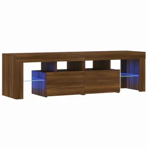 Hayo Tv-meubel LED-verlichting 140×36,5×40 cm bruin eikenkleur Hayo Tv-meubel LED-verlichting 140×36,5×40 cm bruin eikenkleur