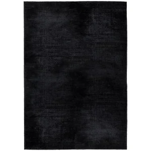 Handgeweven viscose tapijt 85×155 cm zwart Shine