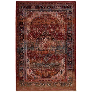 Geweven oosters tapijt van wol 250×340 cm rood multi Saharna Geweven oosters tapijt van wol 250×340 cm rood multi Saharna
