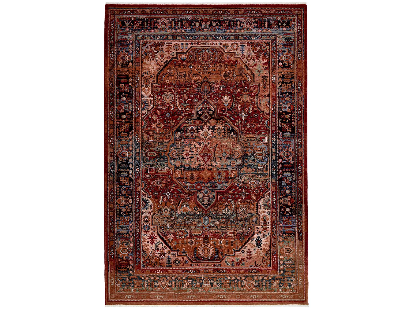 Geweven oosters tapijt van wol 250x340 cm rood multi Saharna