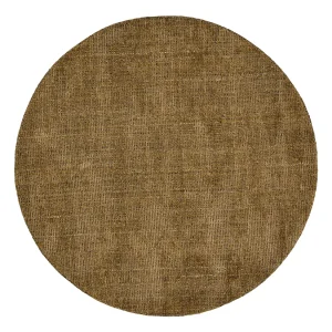 Gestreepte UNI-tapijt van viscose en wol 120×120 cm goud Venus Gestreepte UNI-tapijt van viscose en wol 120×120 cm goud Venus
