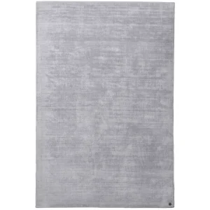 Handgeweven viscose tapijt 65×135 cm zilver Shine