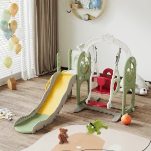 Glijbaan + schommel + balframe + groene telescoop – Piratenschip