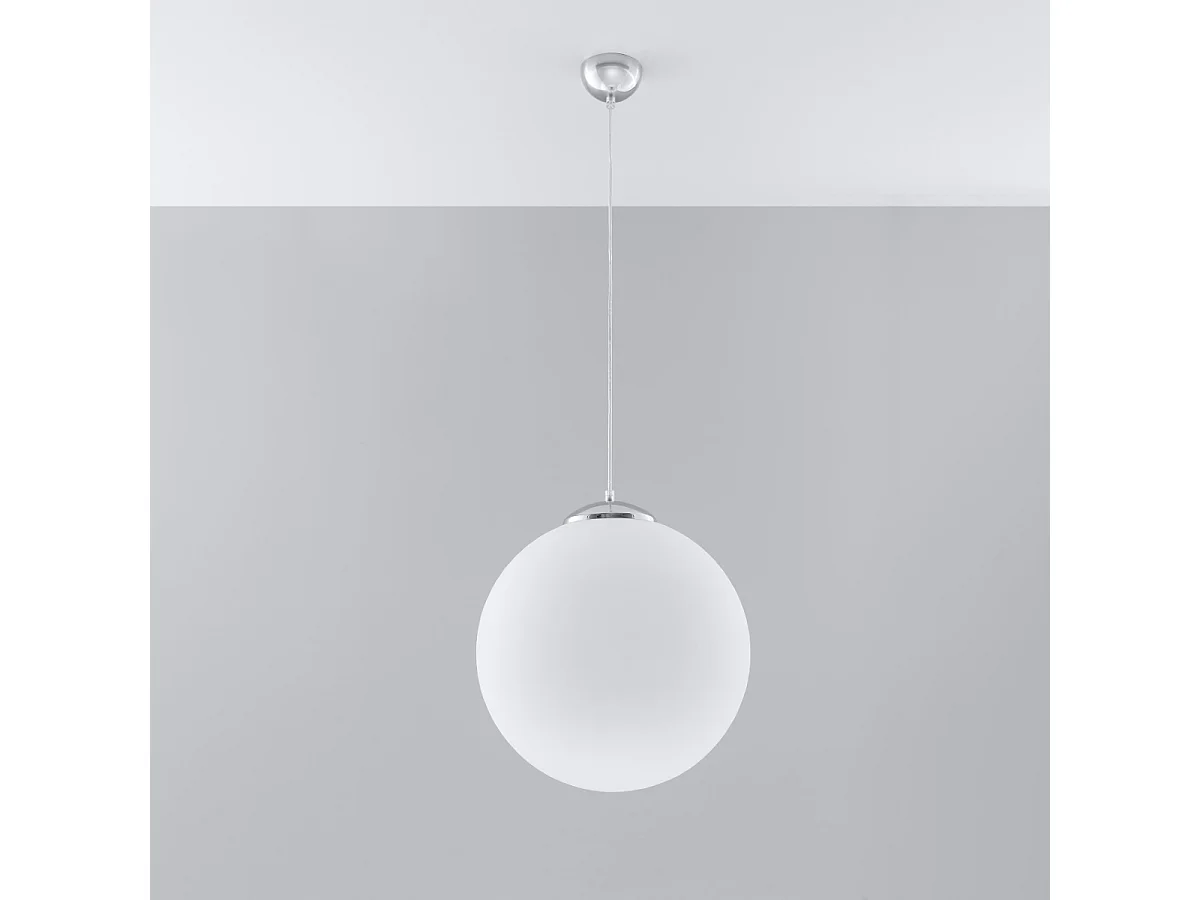 Hanglampen Stera minimalistisch van - 1 lichtbronnen 4000K - L.40 x H.130 cm - wit/chroom