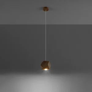Hanglampen Timberix Scandinavisch van  – 1 lichtbronnen 3000K – L.12 x H.120 cm – natuurlijk hout