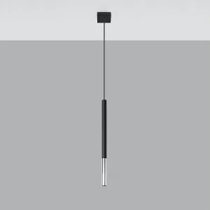 Hanglampen Flar modern van – 1 lichtbronnen 4000K – L.8 x H.100 cm – zwart/chroom Hanglampen Flar modern van – 1 lichtbronnen 4000K – L.8 x H.100 cm – zwart/chroom