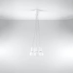 Hanglampen Astis modern van – 5 lichtbronnen 4000K – L.25 x H.90 cm – wit Hanglampen Astis modern van – 5 lichtbronnen 4000K – L.25 x H.90 cm – wit