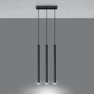 Hanglampen Brill modern van – 3 lichtbronnen 3000K – L.30 x H.90 cm – zwart Hanglampen Brill modern van – 3 lichtbronnen 3000K – L.30 x H.90 cm – zwart