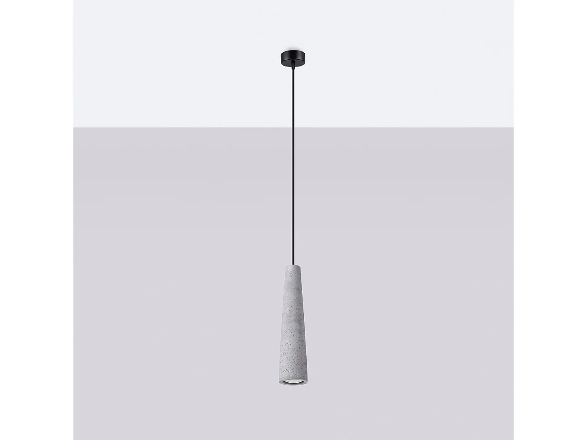 Hanglampen Zyntria industrieel van - 1 lichtbronnen 4000K - L.8 x H.125 cm - grijs