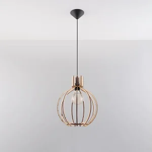 Hanglampen Citranova Scandinavisch van – 1 lichtbronnen 4000K – L.28 x H.100 cm – natuurlijk hout Hanglampen Citranova Scandinavisch van – 1 lichtbronnen 4000K – L.28 x H.100 cm – natuurlijk hout