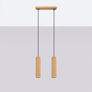 Hanglamp Gloow minimalistisch van – 2 lichtbronnen 4000K – L.30 x H.90 cm – gouden Hanglamp Gloow minimalistisch van – 2 lichtbronnen 4000K – L.30 x H.90 cm – gouden