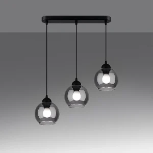 Hanglampen Zelaro modern van – 3 lichtbronnen 3000K – L.45 x H.117 cm – zwart Hanglampen Zelaro modern van – 3 lichtbronnen 3000K – L.45 x H.117 cm – zwart