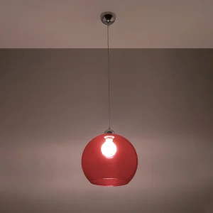Hanglampen Esfera minimalistisch van – 1 lichtbronnen 3000K – L.30 x H.120 cm – rood Hanglampen Esfera minimalistisch van – 1 lichtbronnen 3000K – L.30 x H.120 cm – rood