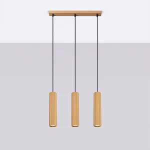 Hanglamp Gloow minimalistisch van – 3 lichtbronnen 4000K – L.45 x H.98 cm – gouden Hanglamp Gloow minimalistisch van – 3 lichtbronnen 4000K – L.45 x H.98 cm – gouden