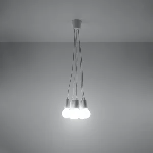 Hanglampen Astis modern van – 5 lichtbronnen 3000K – L.25 x H.90 cm – wit Hanglampen Astis modern van – 5 lichtbronnen 3000K – L.25 x H.90 cm – wit