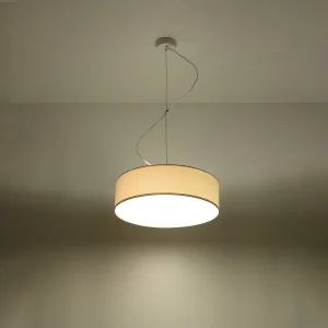 Hanglampen Cercle minimalistisch van  – 2 lichtbronnen 3000K – L.35 x H.111 cm – wit