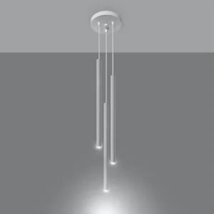 Hanglampen Brill modern van – 3 lichtbronnen 3000K – L.20 x H.90 cm – wit Hanglampen Brill modern van – 3 lichtbronnen 3000K – L.20 x H.90 cm – wit