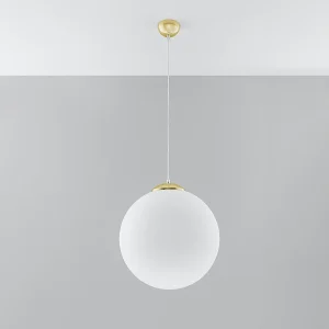 Hanglampen Stera minimalistisch van  – 1 lichtbronnen 4000K – L.40 x H.130 cm – wit goud