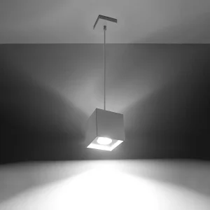 Hanglampen Quadx modern van  – 1 lichtbronnen 3000K – L.10 x H.110 cm – wit