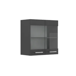 Glazen keukenkast antraciet hoogglans 60x31x60 r-line Glazen keukenkast antraciet hoogglans 60x31x60 r-line
