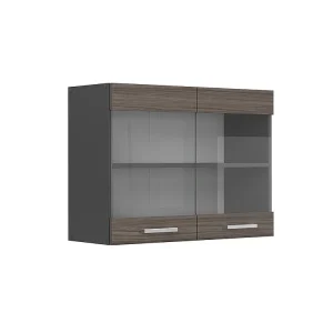 Glazen keukenkast edel grijs 80x31x60 r-line Glazen keukenkast edel grijs 80x31x60 r-line