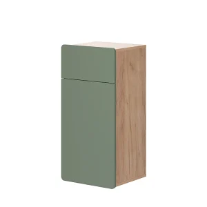 Halfhoge kast groen/gouden eik 36.6×32.8×76.6 izan