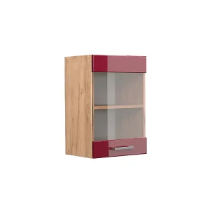 Glazen keukenkast rode hoogglans 40x31x60 r-line