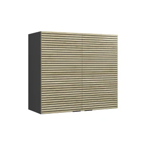 Glazen keukenkast eiken paneel 80×34.1×72 fame-line Glazen keukenkast eiken paneel 80×34.1×72 fame-line